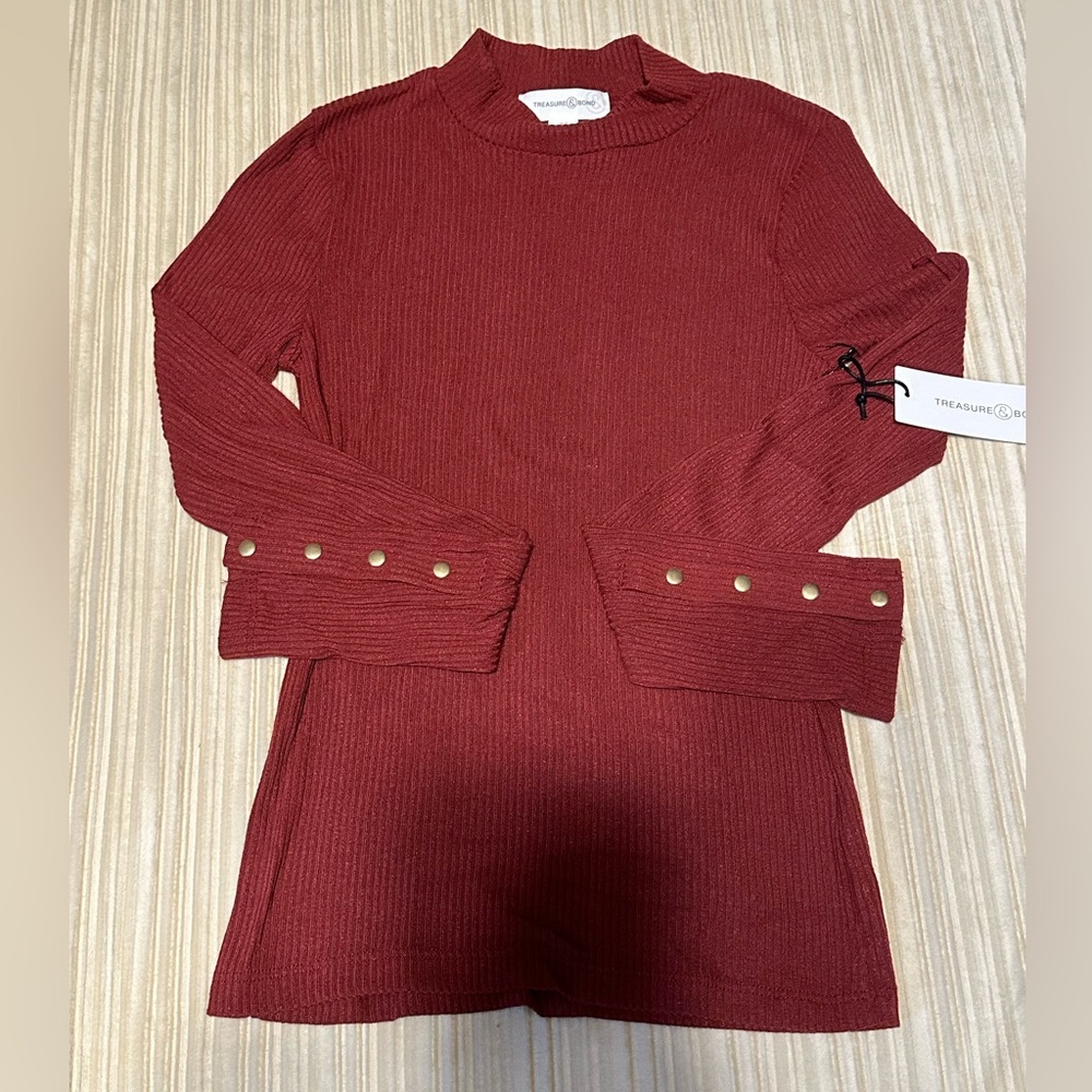 Treasure & Bond Maroon Longsleeve